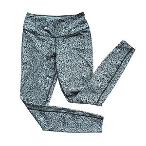 Nike Dri-Fit | Legend Running Tights, Full Length | Grey Pattern | Size Small